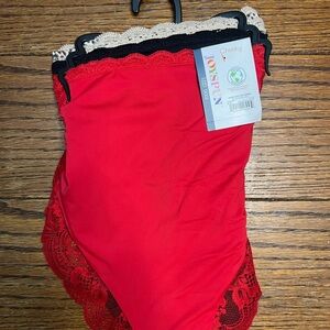 Ladies Joyspun Micro Lace Cheeky Panties NWT 3 Pack Red Black (XXXL) 22